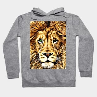 Lion Head Digital Art Hoodie